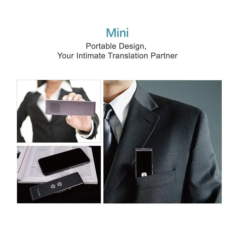 T8 портативный карманный умный голосовой переводчик в режиме реального времени