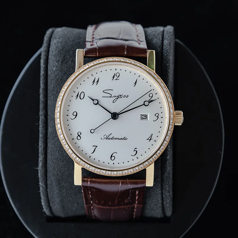 Мужские ультратонкие механические часы 8 мм японские с автоматическим