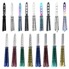 Складная расческа из нержавеющей стали тренировочный нож-бабочка металлический складной нож для обучения парикмахерской расческа складной инструмент