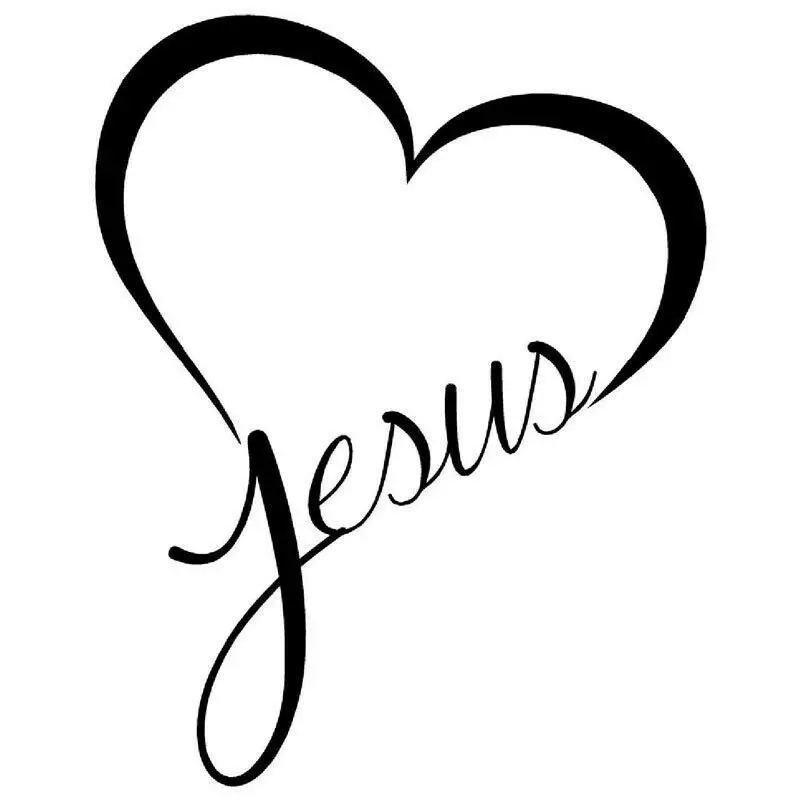 12.4cm*15.5cm Jesue Heart Funny Vinyl Decal Sticker Car Stickers Window | Автомобили и мотоциклы