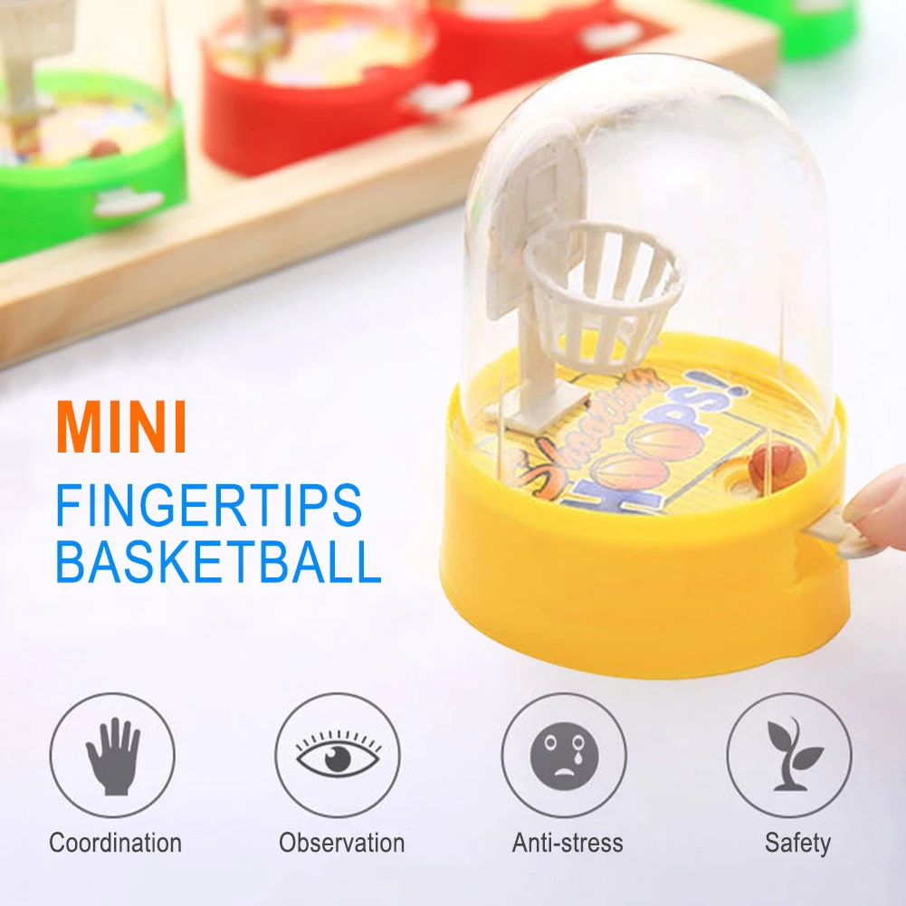 

Hot Mini Fingertip Basketball Shooting Game Stress Relief Pocket-Sized Desktop Toys Gift for Kids Parent-Child Interactive Toy