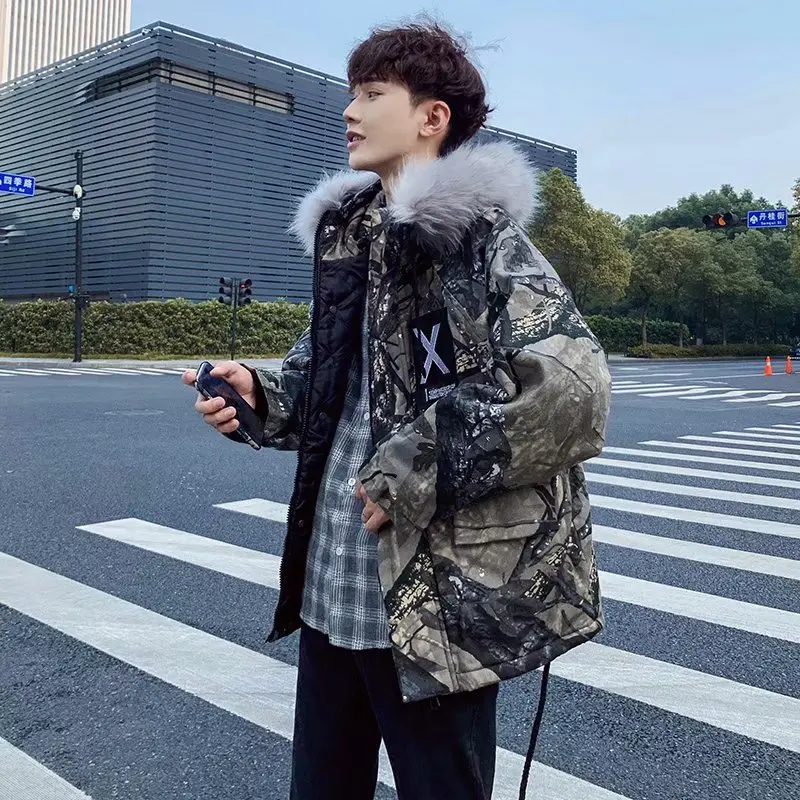 Мужская Уличная зимняя куртка-бомбер 2019 модная ветровка парка в стиле хип-хоп