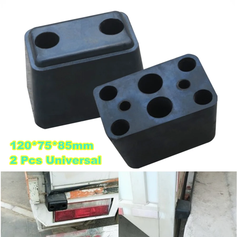

Guard Pads Rear Bumper Rubber BLACK 2pcs Car Van Lorry Back Wall Thick Anti-collision Truck