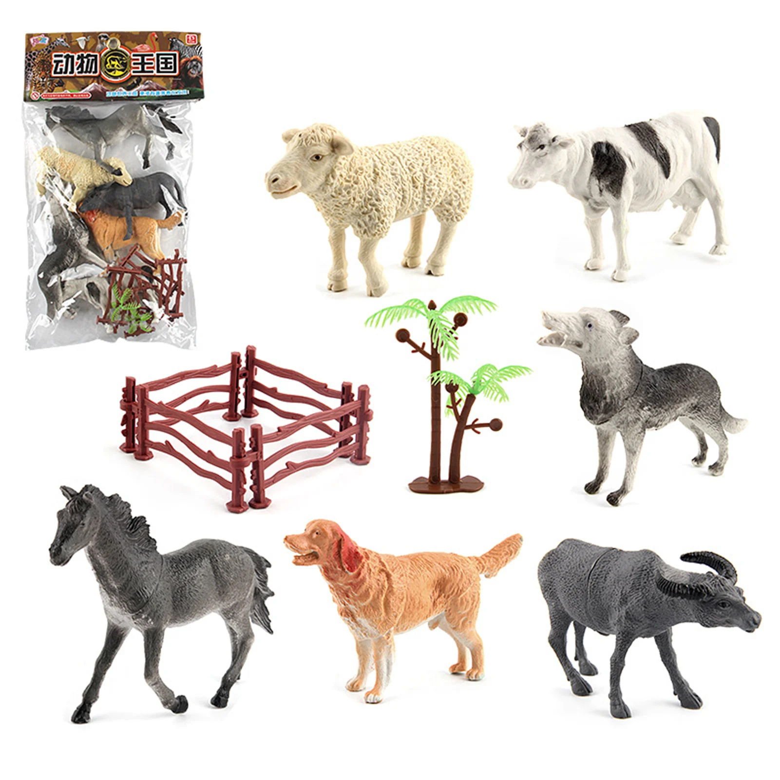 Animais em Miniatura Adequado para Ornamento de Natal Crianças Brinquedos Animais Conjunto Floresta Realista Domésticos Cenário
