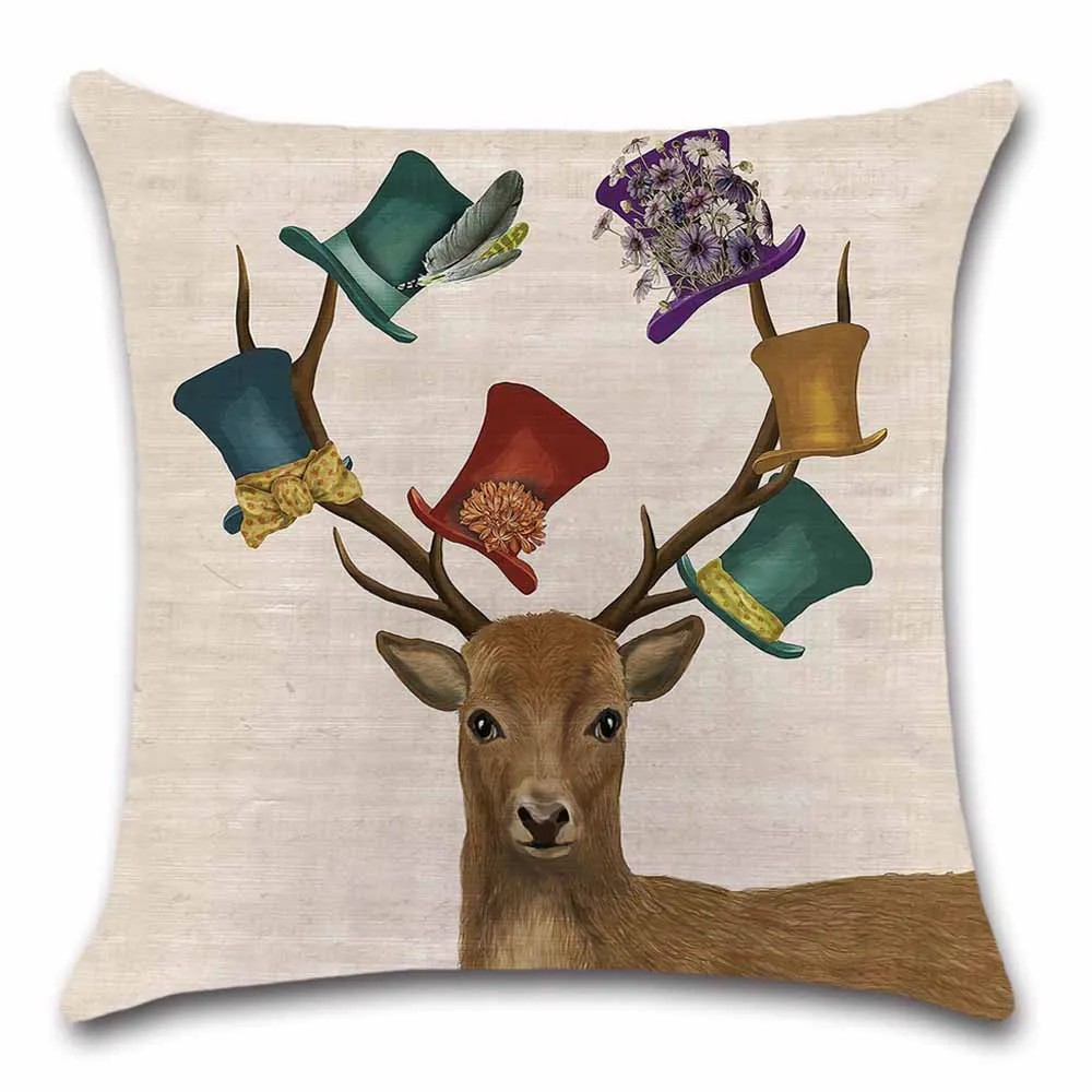 Наволочка для подушки с изображением оленя лося | Дом и сад