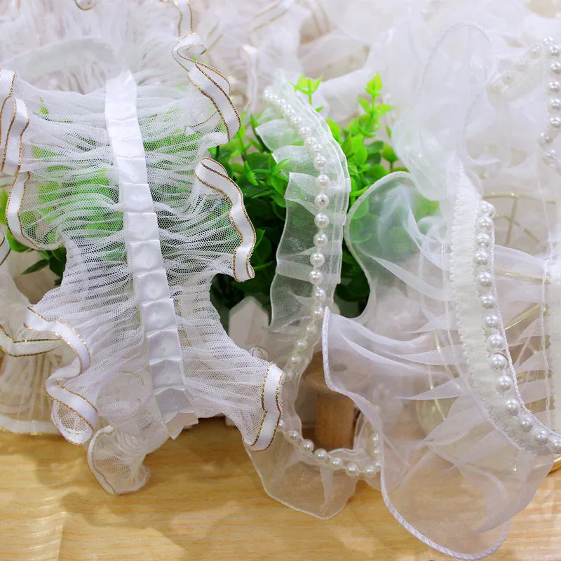 

Жемчужные складки, кружевная отделка, сетка, кружевная ткань, рукоделие, воротник, манжеты, юбка, шитье принадлежности для аппликации украше...