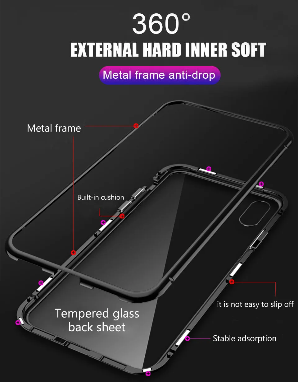 Магнитный адсорбционный металлический чехол для huawei mate 20 Pro P30 P20 lite, противоударный чехол для huawei mate 10 20 Lite P Smart, чехол
