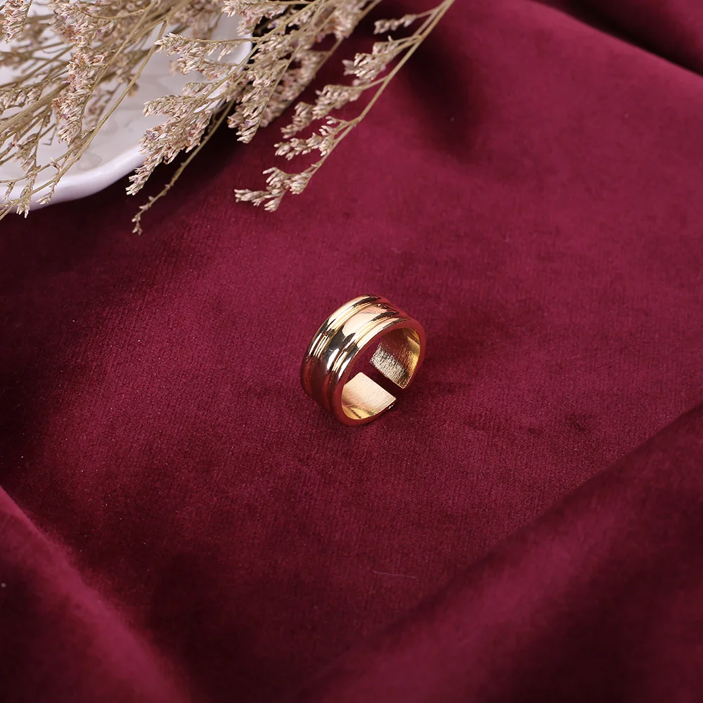 Женские винтажные золотистые кольца Adjusatble синие и белые с черной эмалью для