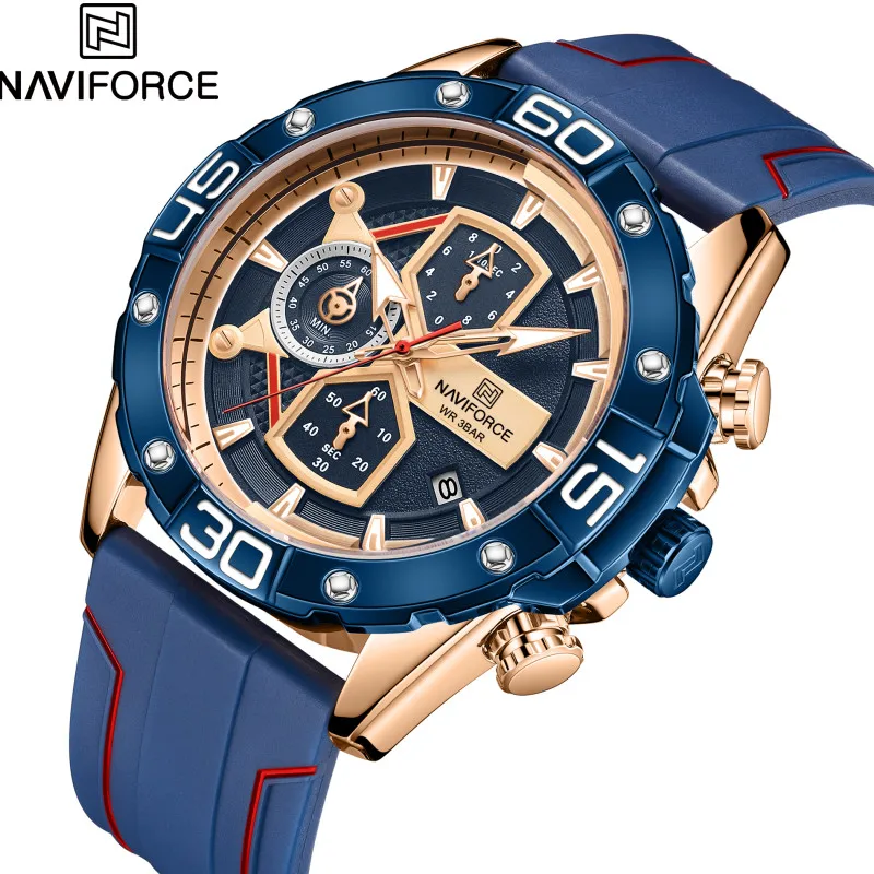 

NAVIFORCE нoвoe мoднoe плaтья Брендовые Часы для мужчин Роскошные Кварцевые Водонепроницаемый мужские часы в стиле милитари спортивные мужские ча...
