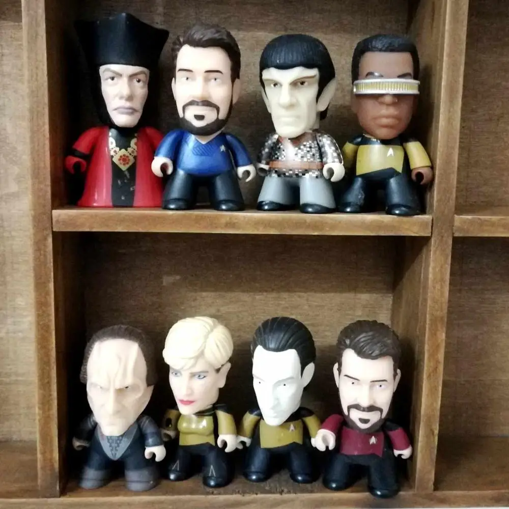 8 см Звездные фигурки капитан игрушка Trek куклы Q YAR TOMALAK LAFORGE RIKER Poseable новогодние