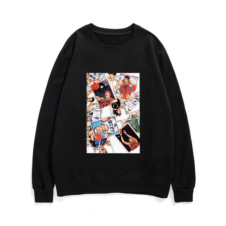 

Japan Anime SLAM DUNK Hanamichi Sakuragi and Kaede Rukawa Printed Pattern Pullover Harajuku Men Women Basketball Boys Sweatshirt