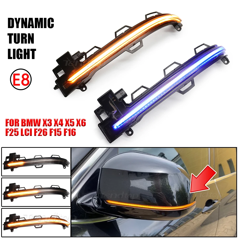 

For BMW X3 X4 X5 X6 F25 LCI F26 F15 F16 2014 - 2018 Sequential Turn Signal Light Side Marker Lamp Wing Mirror Indicator Blinker