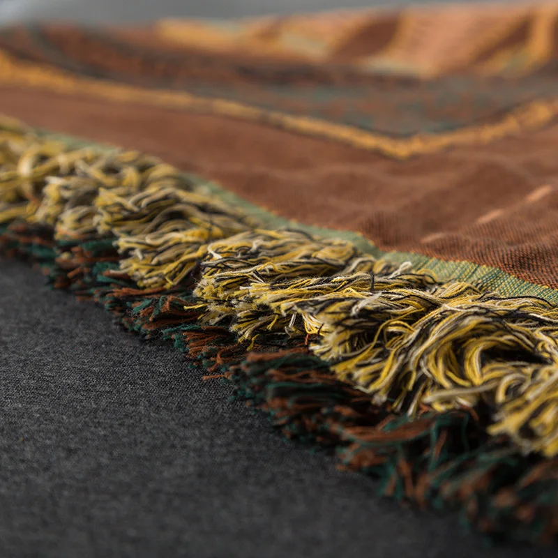 Sondeson 2020 Новое богемное одеяло из 100% хлопка с кисточками и нитью простыня для