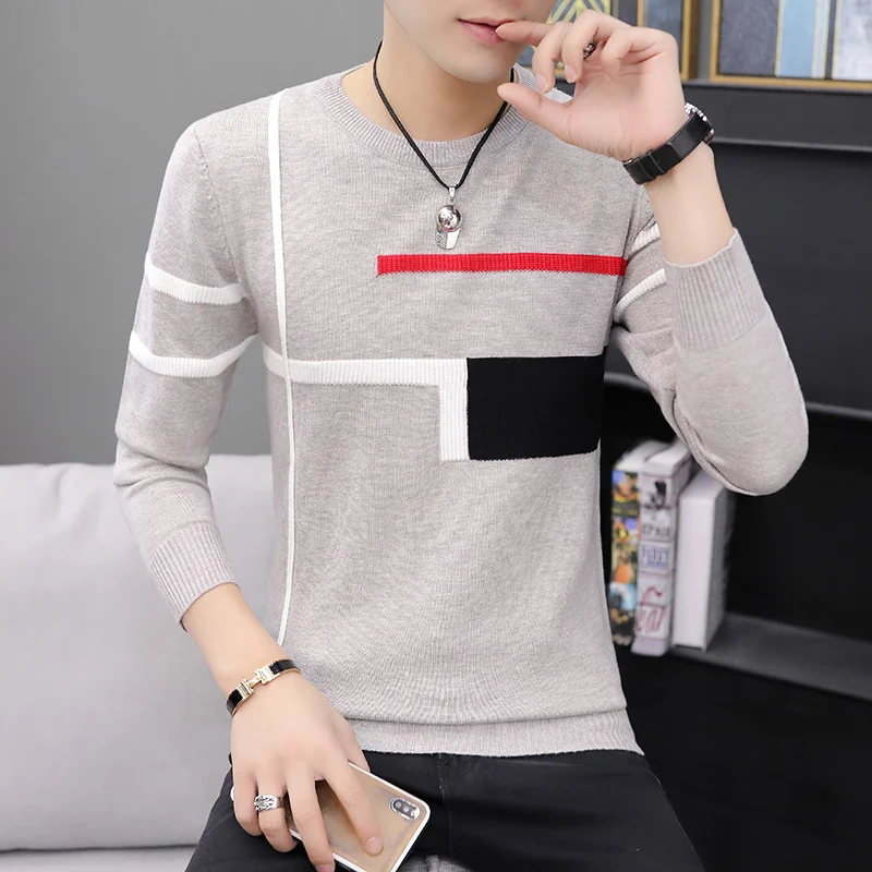 

2020 Winter New Arrivals Thick Warm Sweaters O-Neck Wool Sweater Men Brand Clothing Knitted Cashmere Pullover