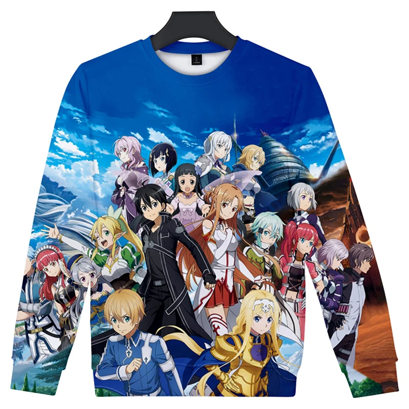 

Sword Art Online SAO 3d Men Hoodie Pullovers Pullover Japanese Anime Men Women Capless Sweatshirts Streetwear Long Sleeve Cool 3