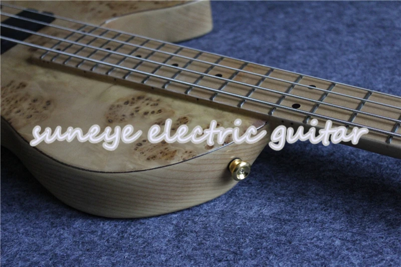 

China OEM Left Handed 4 Strings Electric Bass Guitar Natural Wood Electric Bass Guitar 4 Strings Neck Through Guitar Kit