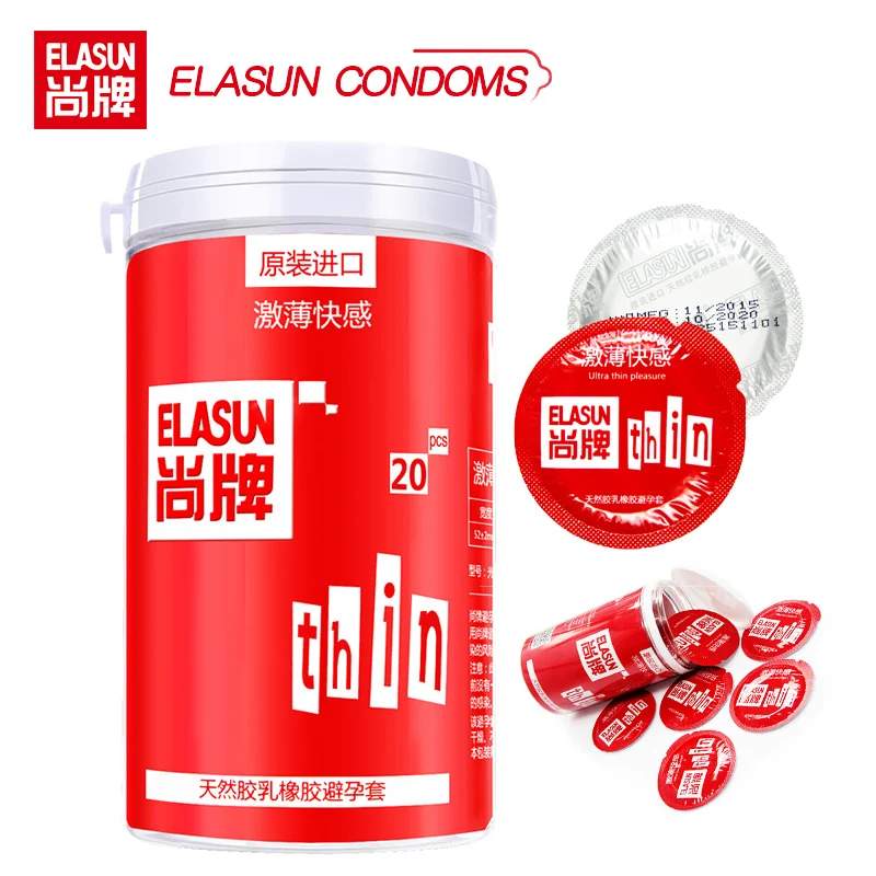 Презервативы ELASUN из латекса ультратонкие презервативы для мужчин 20 шт.|condom