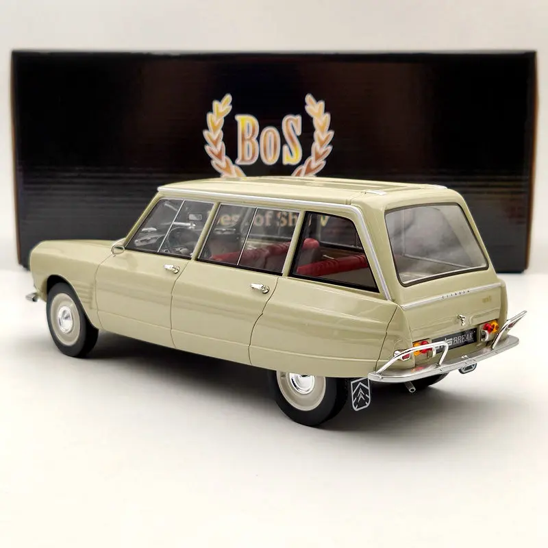 С цветочным принтом BOS 1/18 для Citroen Ami 6 Break 1967 бежевый BOS389 Ограниченная серия