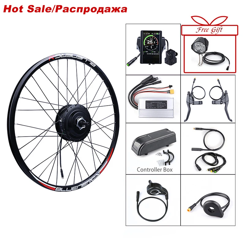 Bafang 48V 500W передний ступичный узел бесщеточный вентилятор постоянного тока Бесщеточный Шестерни велосипедный комплект для переоборудования электрического велосипеда для 20 26 27,5 700c дюймов привод двигателя
