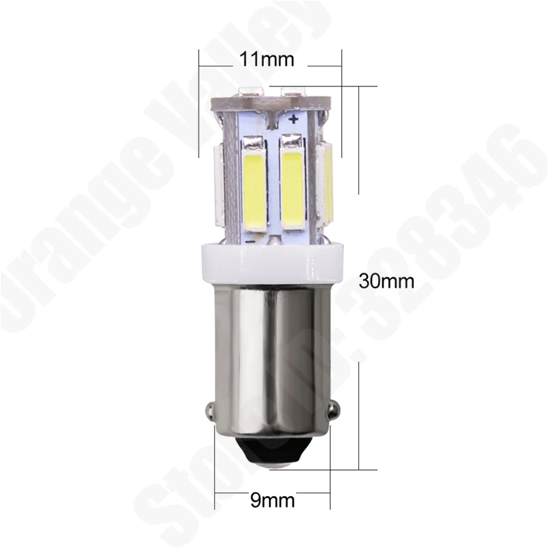 10 шт. Лучшая цена BA9S T11 H6W светодиодов 7020 SMD автомобильные внутренние светильники