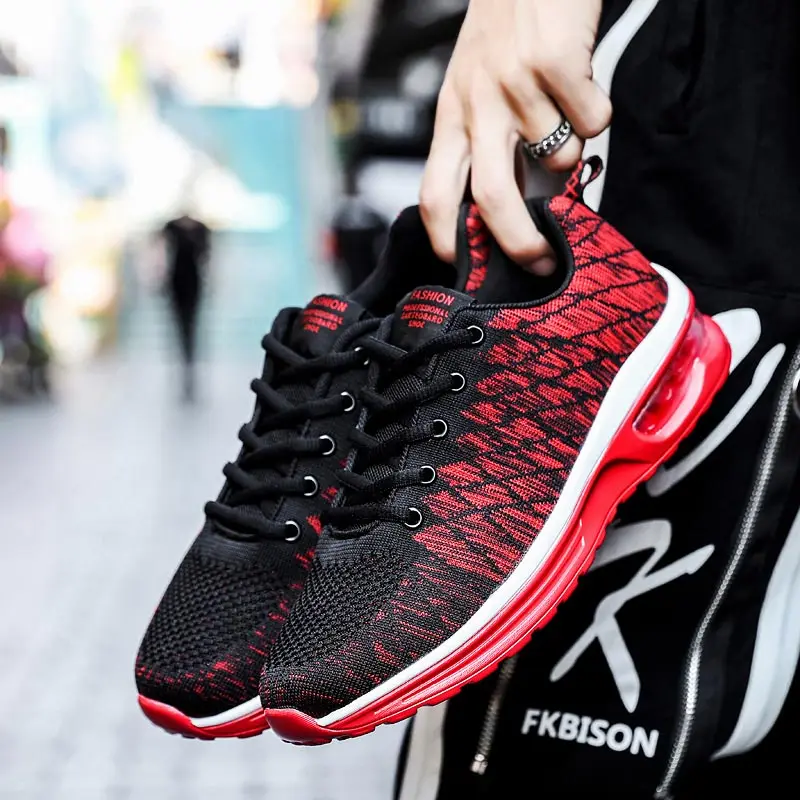 

Plus Size Summer Air Cushion Sports Shoes Men's Sport Shoes Women Running Shoes Men Sneakers Air Red Runners Training GMB-0474
