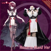 pre sale exclusive authorization uwowo game genshin impact rosaria maid cosplay costume carnival halloween christmas