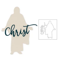 2020 new english words christ and jesus silhouettes metal cutting dies for diy album greeting card scrapbooking making no stamps