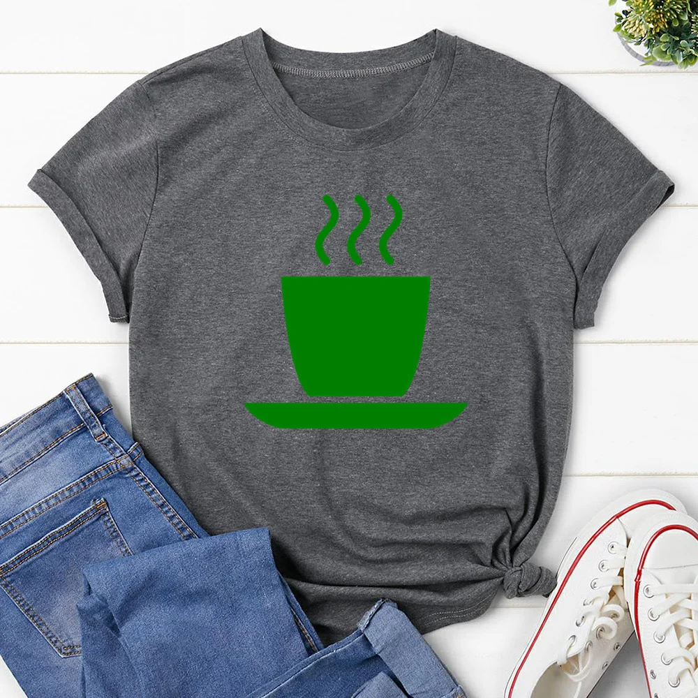 

Cup Summer New 90 ’sShort Sleeve Print Clothing Women's T-Shirt Harajuku Graphic Clothing Women's Top TX8257