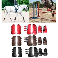 horse tendon boot horse pu shell neoprene lined frontrear leg boots sets horse bell boots legs equine protective gear