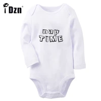 idzn new nap time fun printed baby boys rompers cute baby girls bodysuit newborn cotton jumpsuit long sleeves clothes