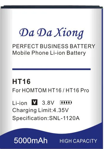 DaDaXiong HT16 5000 мАч аккумулятор для телефона Homtom HT 16 Pro Высококачественная замена +