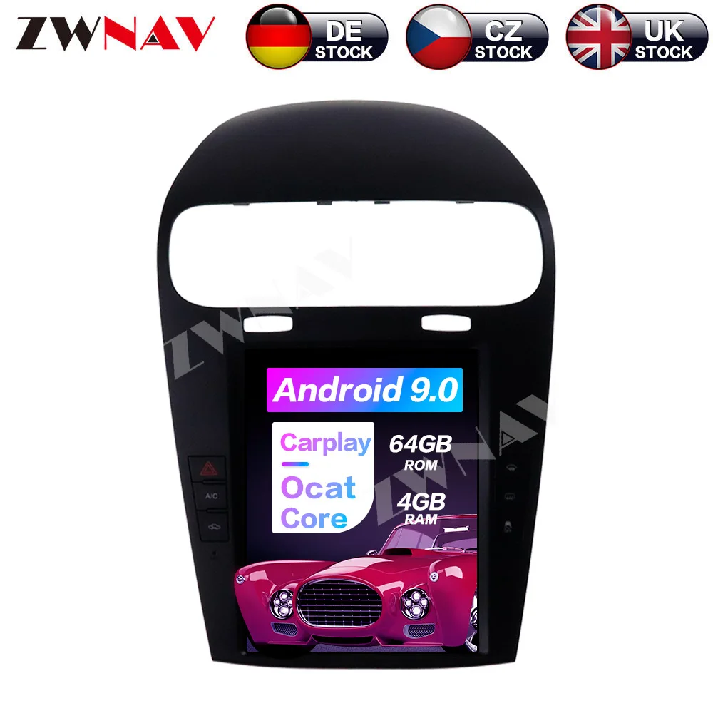 Android 10 4 + 64 PX6 DSP Carplay вертикальный Tesla IPS экран для Dodge Journey Fiat Freemont Автомобильный GPS
