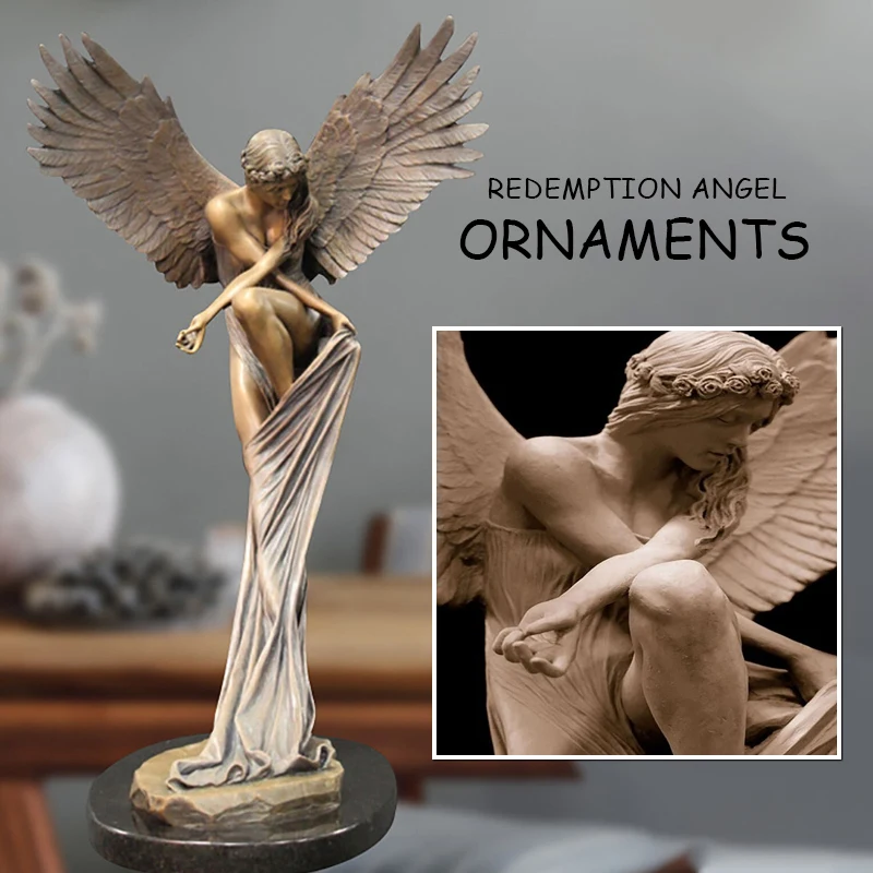 

С крыльями из смолы с цветочным рисунком Ангел скульптура, декор рукоделие выкупной «Крылья Ангела», «богиня»; Греческой искусство украшен...