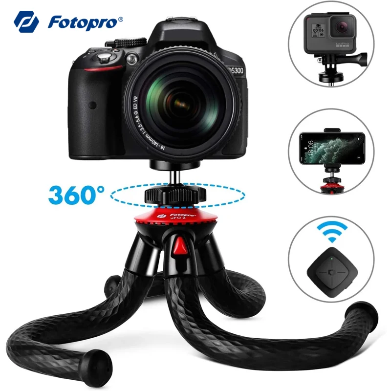 

Fotopro крепление для телефона на штатив Гибкий штатив Octopus с Bluetooth для телефона водонепроницаемый штатив для камеры для GoPro дорожный Штатив для...