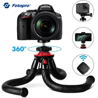 fotopro flexible octopus tripod with bluetooth for phone waterproof camera tripod for gopro travel tripod for live streaming