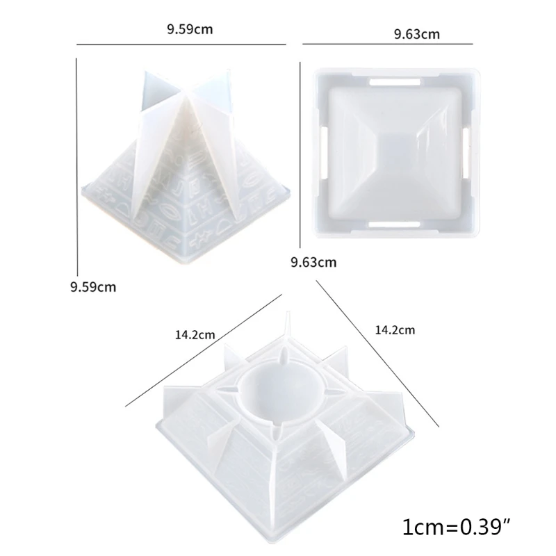 

Pyramid Ashtray Epoxy Resin Mold Smoke Ash Storage Box Casting Silicone Mould DIY Crafts Ornaments Making Tool