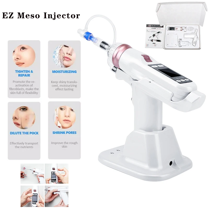 Mesotherapy Injector Microcrystal Skin Nursing Instrument Hydrolifting Gun EZ Negative Pressure Meso Water Device for Whitening