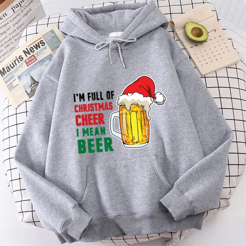 Модная женская толстовка с капюшоном Рождественская Красная шапка принтом в