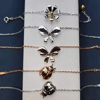 womens trend fashion popular flowers insect pendant necklace original high quality jewelry gifts