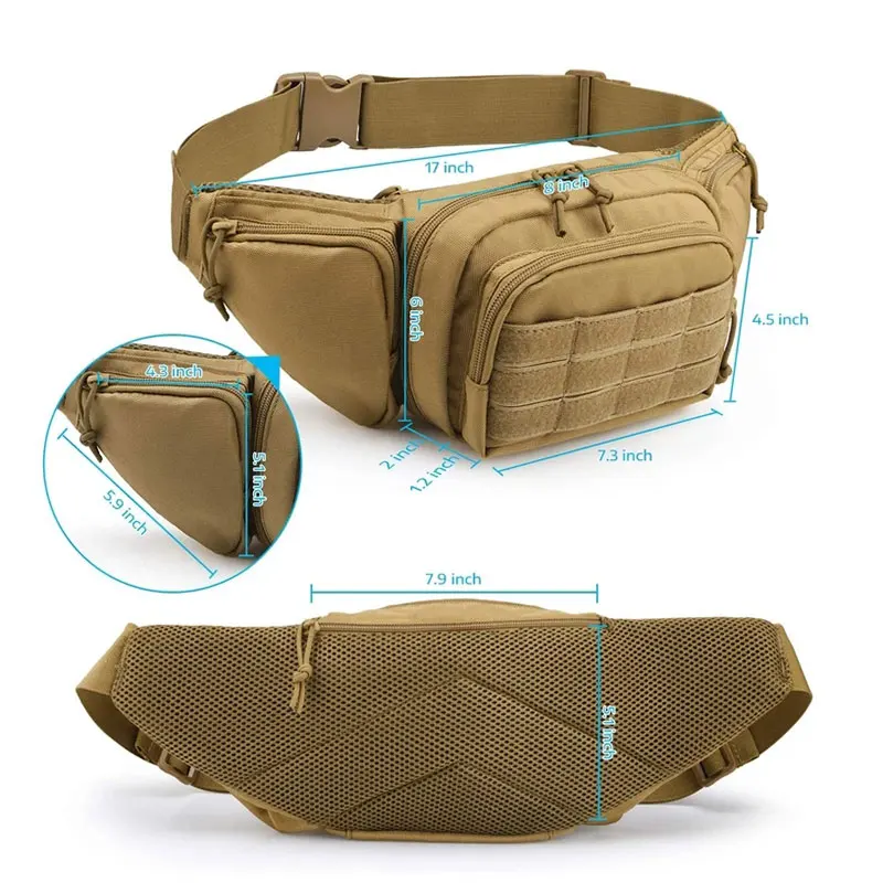 Ultimate Fanny Pack Holster Multi-functional Bags for Outdoor Durable Reusable FK88