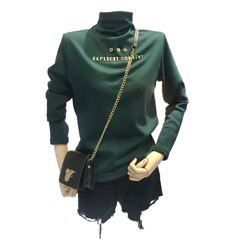 

New Spring Top Sexy T Shirt Women Elasticity T-Shirt Korean Style Tee Woman Clothes Slim Tshirt Female Skinny Long Sleeve Tops