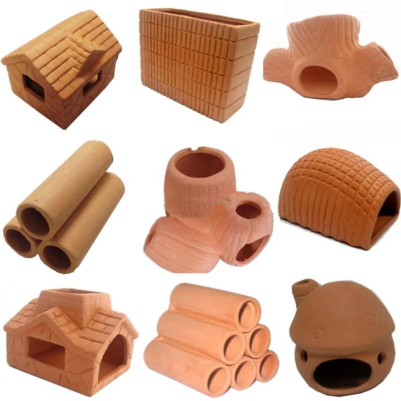 Аквариумное украшение керамическая рыба скрывающая пещера для водного растения