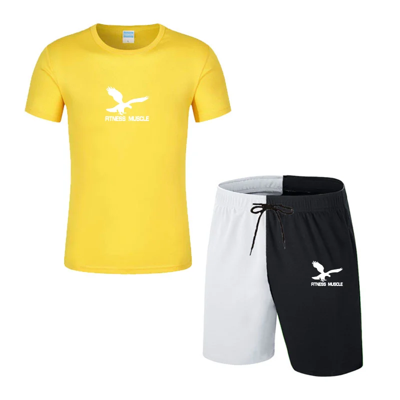 

Summer New Men's Casual Suit Fashion Sportswear Suit Short-Sleeved T-Shirt Shorts Suit Men's Sportswear