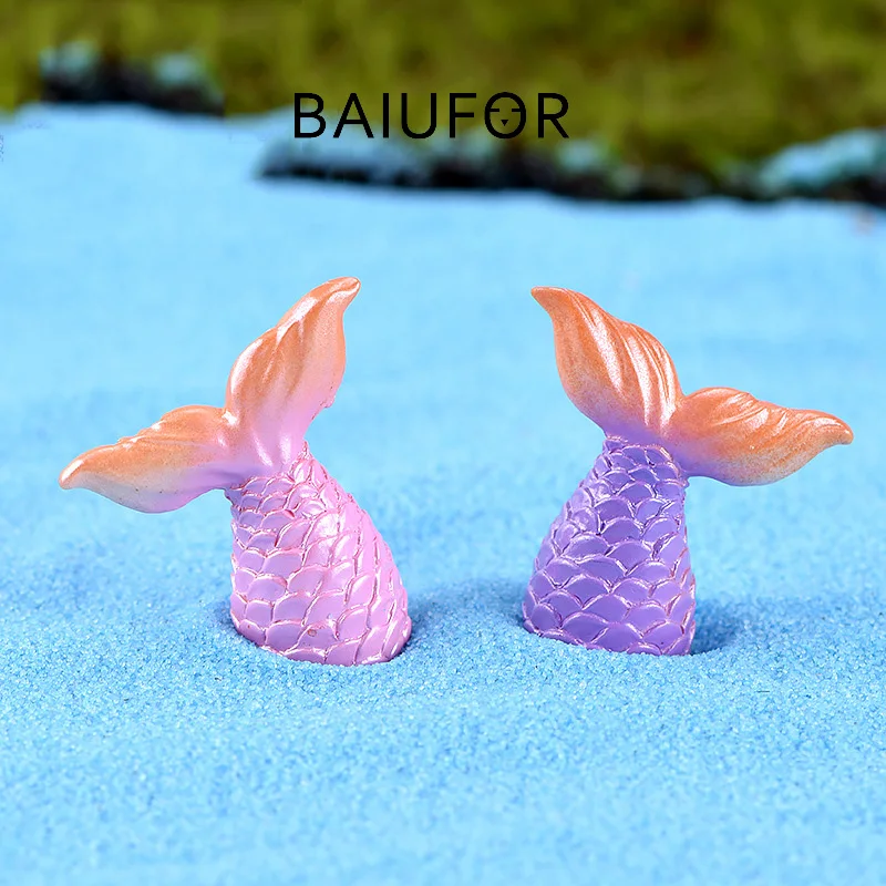 Миниатюрный Дельфин-Русалка BAIUFOR лодка маяк кокосовое дерево декор Морского