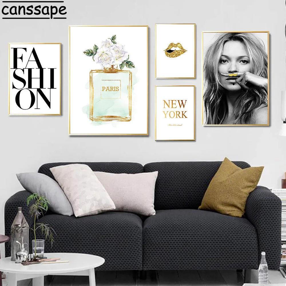 Красивый постер для духов модная Картина на холсте модный и принтов