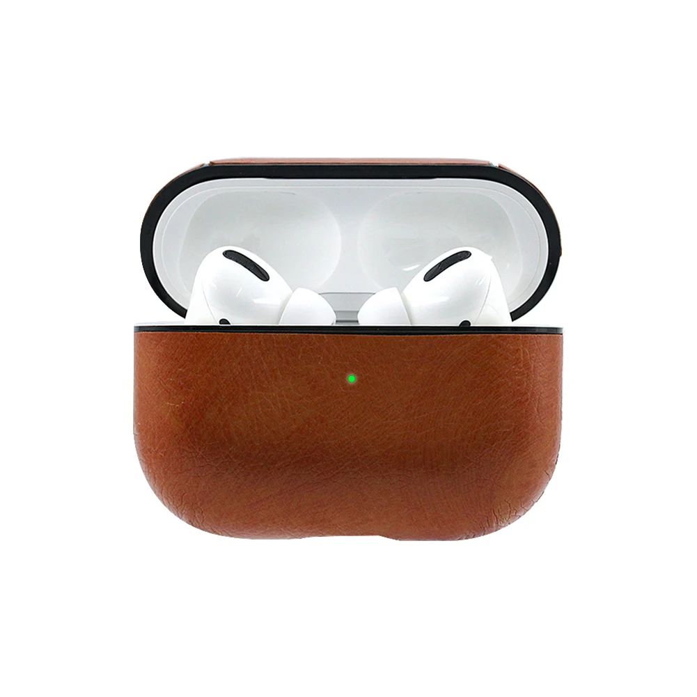 Чехол для AirPods Pro 2020 чехол из искусственной кожи с беспроводной зарядкой защитный