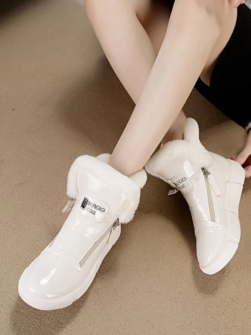 Зимняя женская обувь новинка 2021 модные короткие ботинки Бархатные Высокие