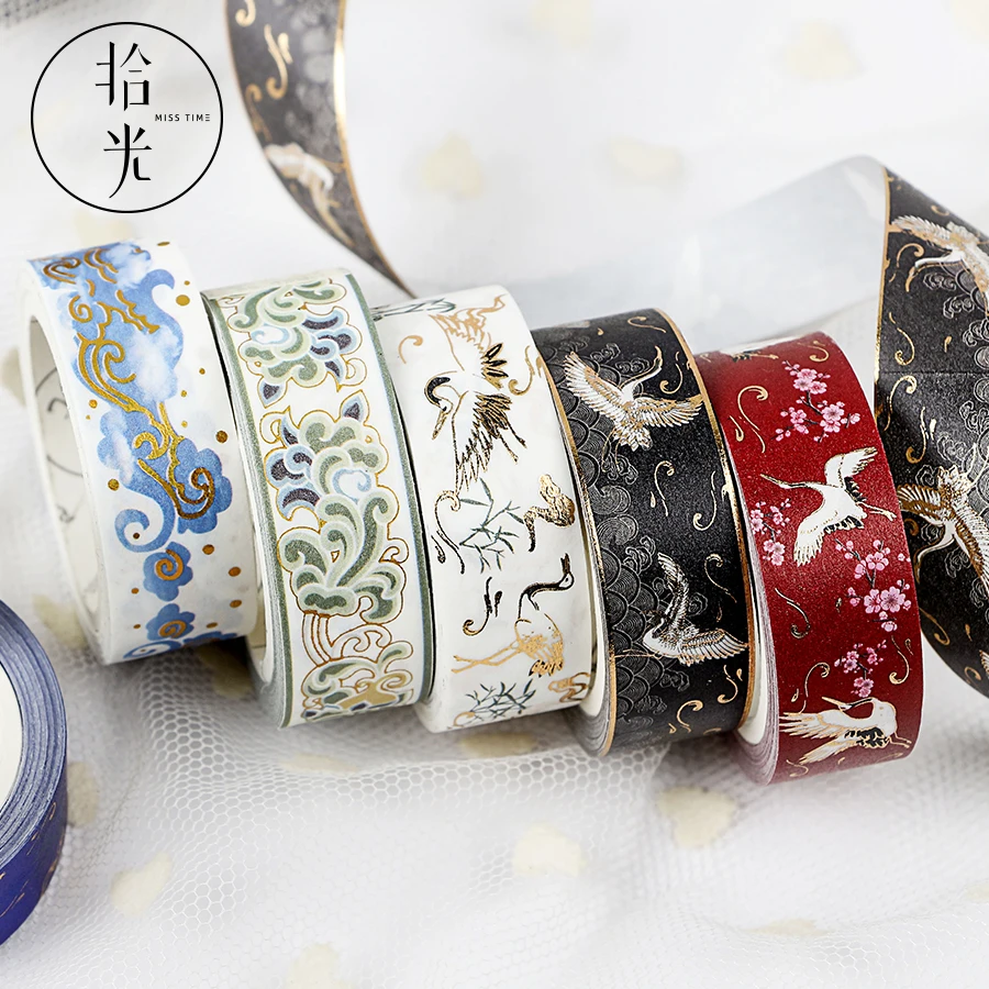 Лента в китайском стиле бронзовая многоцветная художественная канцелярская