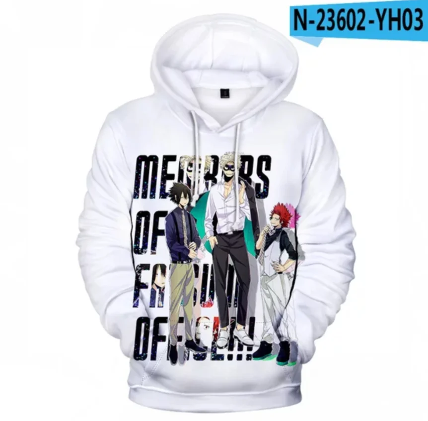 

My Hero Academia Men Hoodies 3D Printed Pullover Sweats Hoodie Fashion Sweatshirts Japan Anime Hip Hop Sweatshirt Casual Tops
