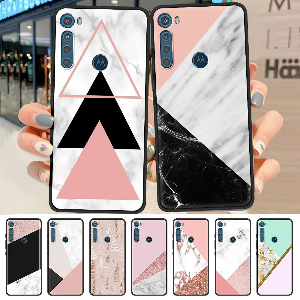 

Marble Texture Case for Motorola Moto G8 Power Lite G9 Play One Fusion Plus G30 G10 G Stylus Phone Cover E6s Edge Funda